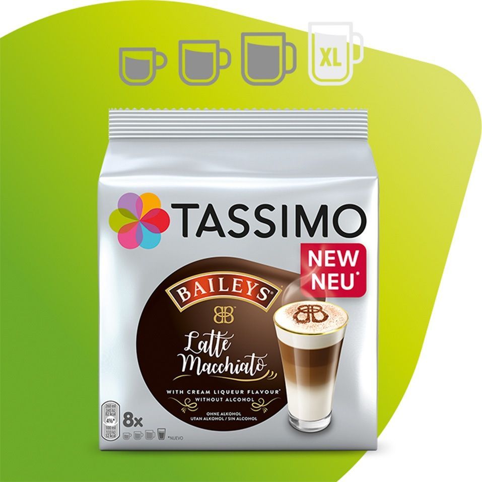 Zestaw kapsułek do kawy Latte Macchiato Tassimo Baileys &ndash; 48 kapsułek