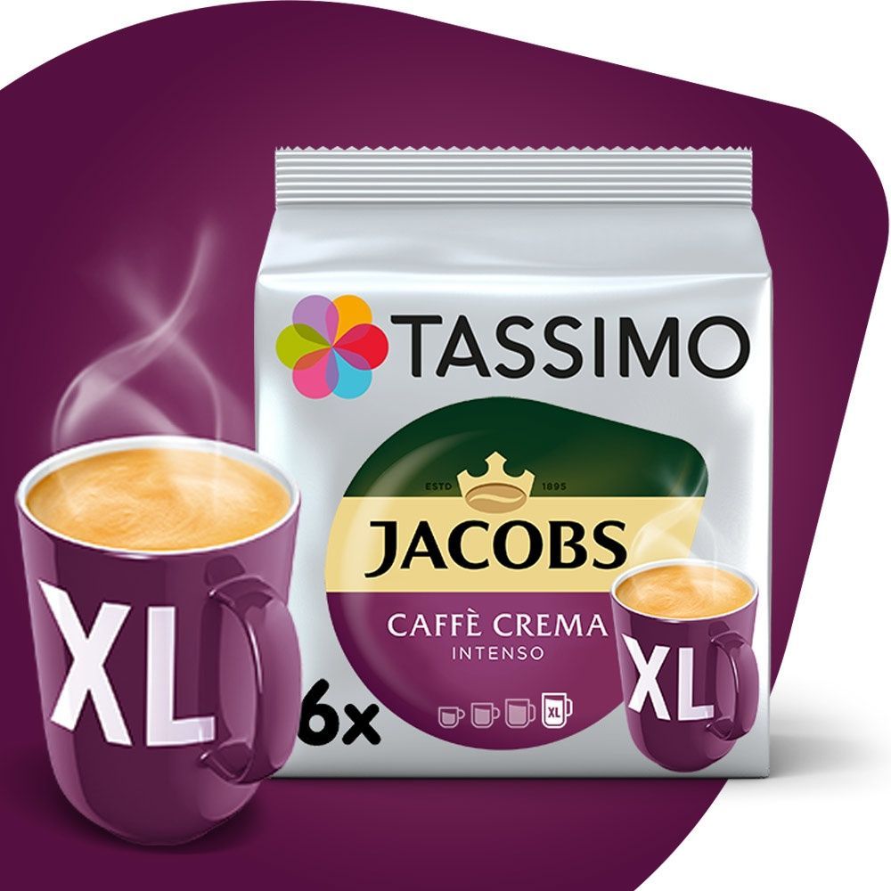 Zestaw kapsułek do kawy Tassimo Jacobs Caffe Crema Intenso XL - 64 kapsułki