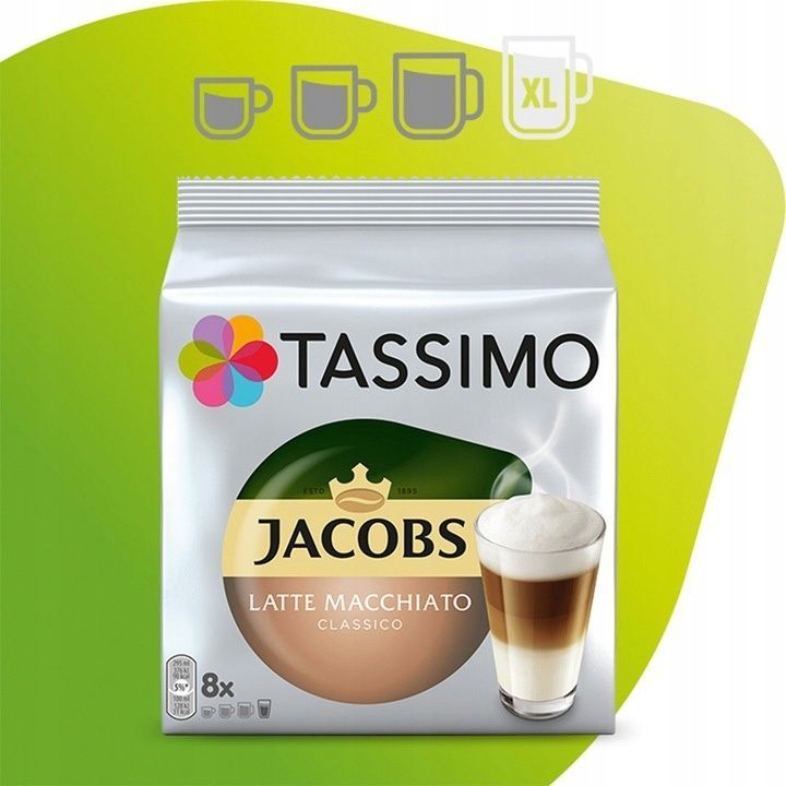 Zestaw kapsułek do kawy Tassimo Jacobs Latte Macchiato Classico &ndash; 96 kapsułek