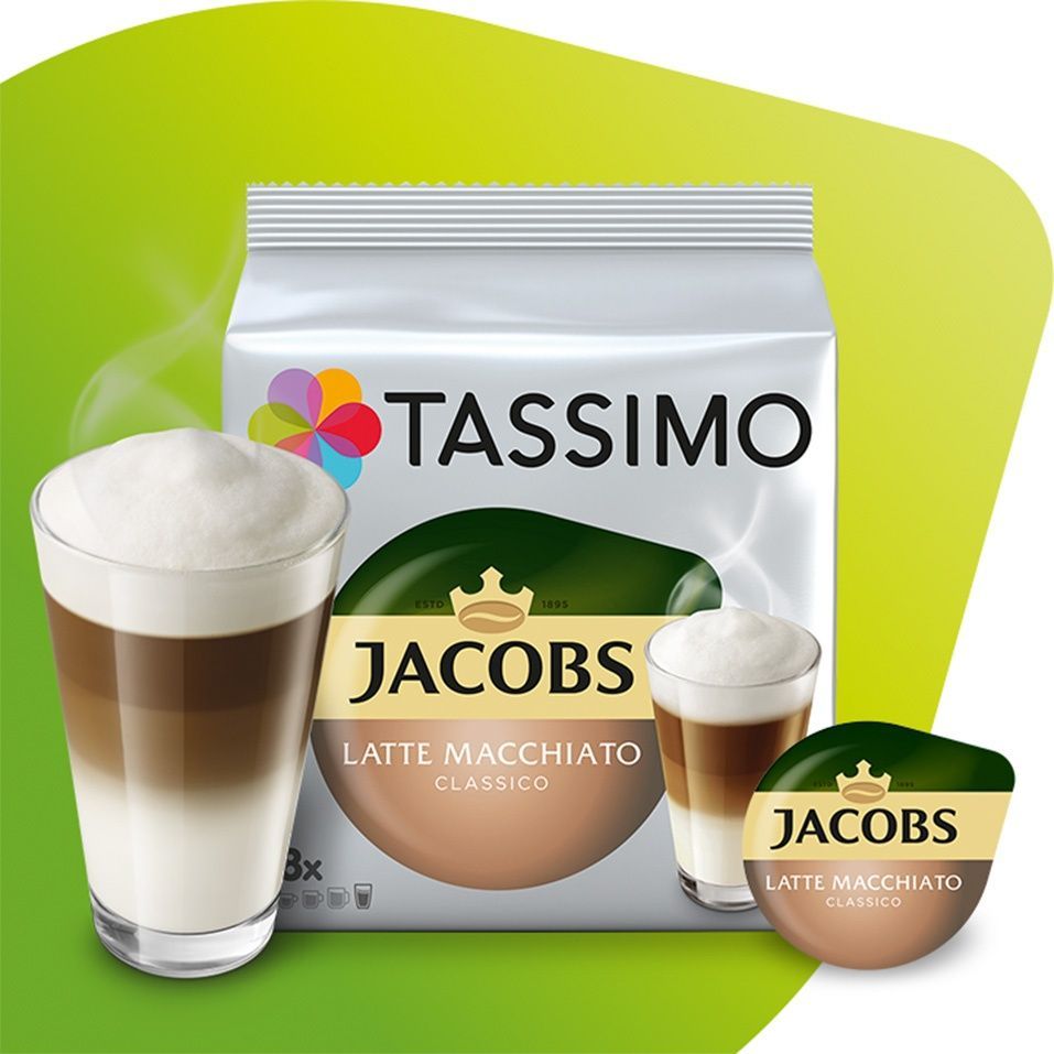 Zestaw kapsułek do kawy Tassimo Jacobs Latte Macchiato Classico &ndash; 96 kapsułek