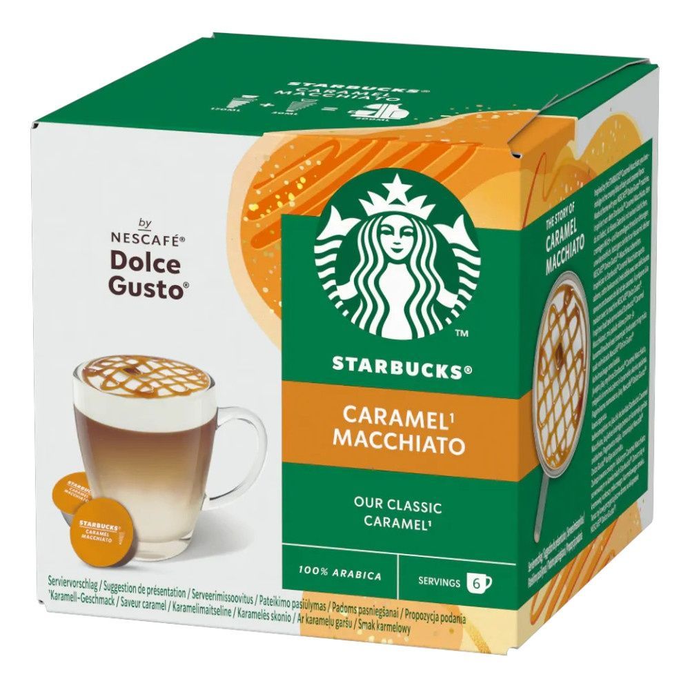 Kawa w kapsułkach Starbucks Nescaf&eacute; Dolce Gusto Caramel Macchiato, 12 kapsułek