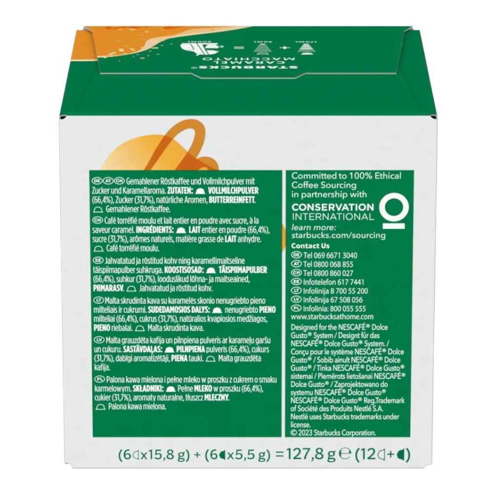 Kawa w kapsułkach Starbucks Nescaf&eacute; Dolce Gusto Caramel Macchiato, 12 kapsułek